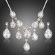 Snow White Waterdrop Pendant Necklace and Drop Earrings Set