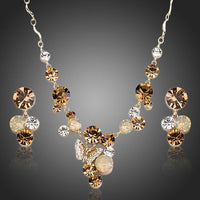 Khaista sparkling baby butterfly pendant necklace drop earrings set