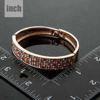 sparkling crystal cuff bangle detail view by KHAISTA
