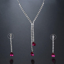 Load image into Gallery viewer, Sparkling Red Austrian Crystals Jewelry Set - KHAISTA Fashion Jewellery
