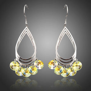 Sparkly Crystal Drop Hook Earrings - KHAISTA Fashion Jewellery