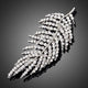 Sparkly Crystal Leaves Brooch Pin