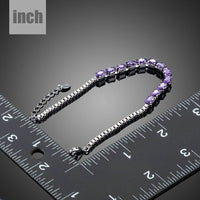 purple crystal lobster bracelet detail view by KHAISTA