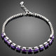 Purple Crystal Lobster Clasp Bracelet