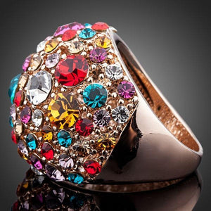 Star Shaped Multicolour Ring - KHAISTA Fashion Jewellery