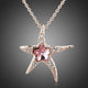 Crystal Starfish Pendant Necklace