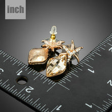 Load image into Gallery viewer, Starfish Shaped Rhinestone Drop Earrings - KHAISTA Fashion Jewellery

