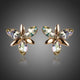 Stellux Austrian Crystal Flower Stud Earrings