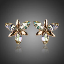 Load image into Gallery viewer, Stellux Austrian Crystal Flower Stud Earrings -KPE0054 - KHAISTA Fashion Jewellery
