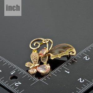 Stick Butterflies Pin Brooch - KHAISTA Fashion Jewellery