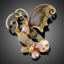 Load image into Gallery viewer, Stick Butterflies Pin Brooch - KHAISTA Fashion Jewellery
