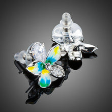 Load image into Gallery viewer, Summer Flower Cubic Zirconia Stud Earrings - KHAISTA Fashion Jewellery
