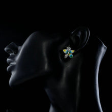 Load image into Gallery viewer, Summer Flower Cubic Zirconia Stud Earrings - KHAISTA Fashion Jewellery
