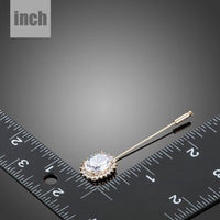 Sun design detail on Khaista crystal fashion brooch