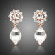 Sunflower Crystal Drop Earrings
