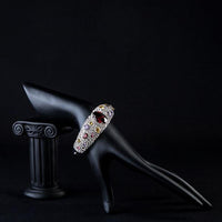 Side angle view of KHAISTA supreme party crystal bangle