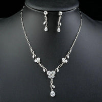 Side angle view of Khaista clear AAA crystal set