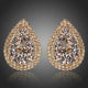 Teardrop Design Crystal Stud Earrings