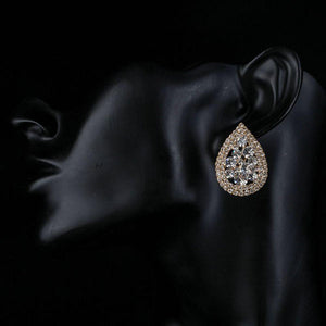Teardrop Design Stud Earrings -KPE0130 - KHAISTA Fashion Jewellery