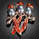 Three Red Birds Crystal Brooch Pin