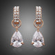 Transparent Cubic Zirconia Raindrop Earrings