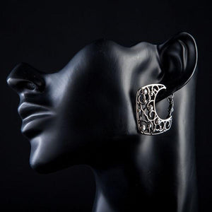 Transparent Stellux Austrian Hoop Earrings -KPE0053 - KHAISTA Fashion Jewellery
