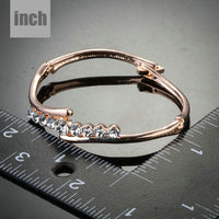 twist design crystal bangle detail view by KHAISTA