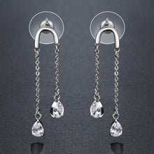 Load image into Gallery viewer, U Shape Pear Cut Earrings -KPE0367 - KHAISTA Fashion Jewellery
