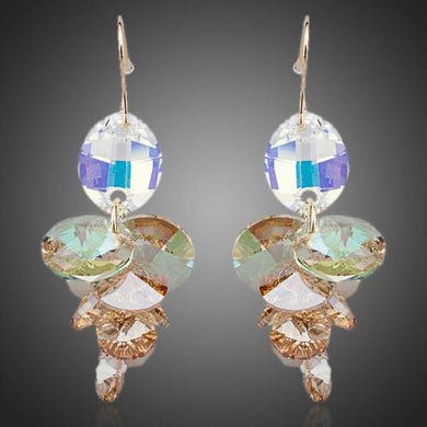 Unique Stellux Austrian Crystal Drop Earrings -KPE0083 - KHAISTA Fashion Jewellery