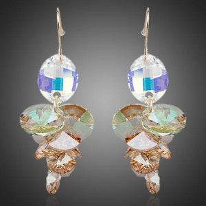 Unique Stellux Austrian Crystal Drop Earrings -KPE0083 - KHAISTA Fashion Jewellery