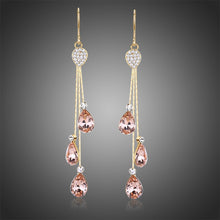 Load image into Gallery viewer, Water Drop Crystal Dangling Earrings -KPE0345 - KHAISTA Fashion Jewellery
