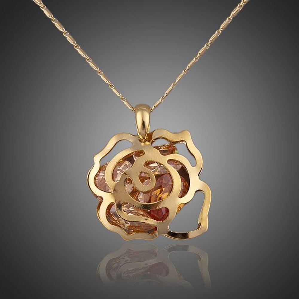 Water Drop Cubic Zircon Paved Necklace KPN0053 - KHAISTA Fashion Jewellery