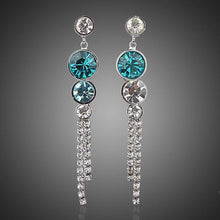 Load image into Gallery viewer, Water Drop Cubic Zirconia Drop Earrings -KPE0006 - KHAISTA Fashion Jewellery
