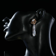 Load image into Gallery viewer, Waterfall Cubic Zirconia Drop Earrings - KHAISTA Fashion Jewellery
