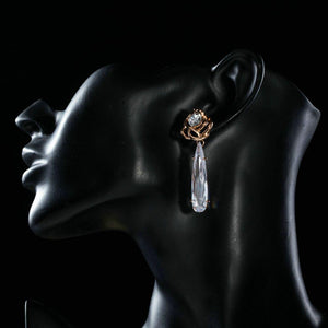 Waterfall Cubic Zirconia Drop Earrings - KHAISTA Fashion Jewellery