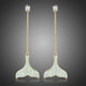Crystal Whale Fluke Drop Earrings