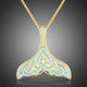 Crystal Whale Fluke Pendant Necklace