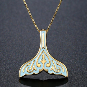 Whale Fluke Pendant Necklace KPN0279 - KHAISTA Fashion Jewellery