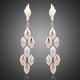 Wheat Design Crystal Drop Earrings