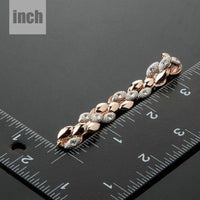 wheat design figaro chain bracelet detail view by KHAISTA