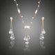 White Crystal Waterdrop Jewellery Set