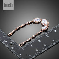 white CZ link chain bracelet detail view by KHAISTA