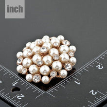 Load image into Gallery viewer, White Flowery Pearl Designer Pin Brooch - KHAISTA Fashion Jewellery
