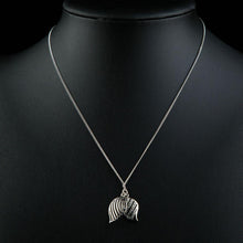 Load image into Gallery viewer, White Gold Angel Wings Stellux Austrian Crystals Pendant Necklace - KHAISTA Fashion Jewellery
