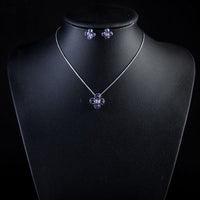 Close up of purple Stellux crystals on KHAISTA floral set