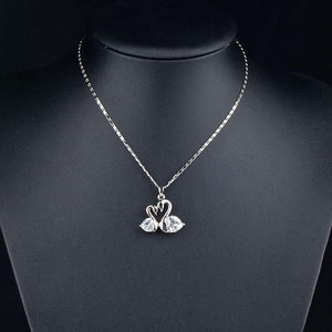 White Gold Goose Necklace -KJN0004 - KHAISTA