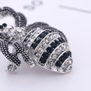 Wolf Spider Crystal Brooch Pin - KHAISTA Fashion Jewellery