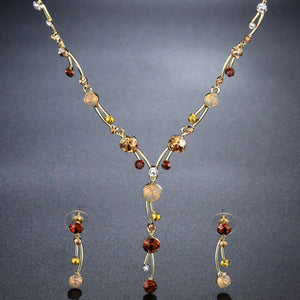Y Shape Design Necklaces Bridal Jewelry Set - KHAISTA Fashion Jewellery