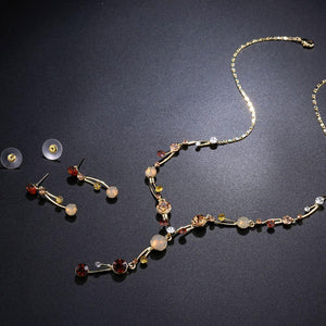 Y Shape Design Necklaces Bridal Jewelry Set - KHAISTA Fashion Jewellery