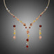 Multicolour Y-Shape Bridal Necklace Jewellery Set